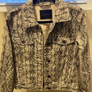 BlankNYC Snakeskin Patterned Jean Jacket